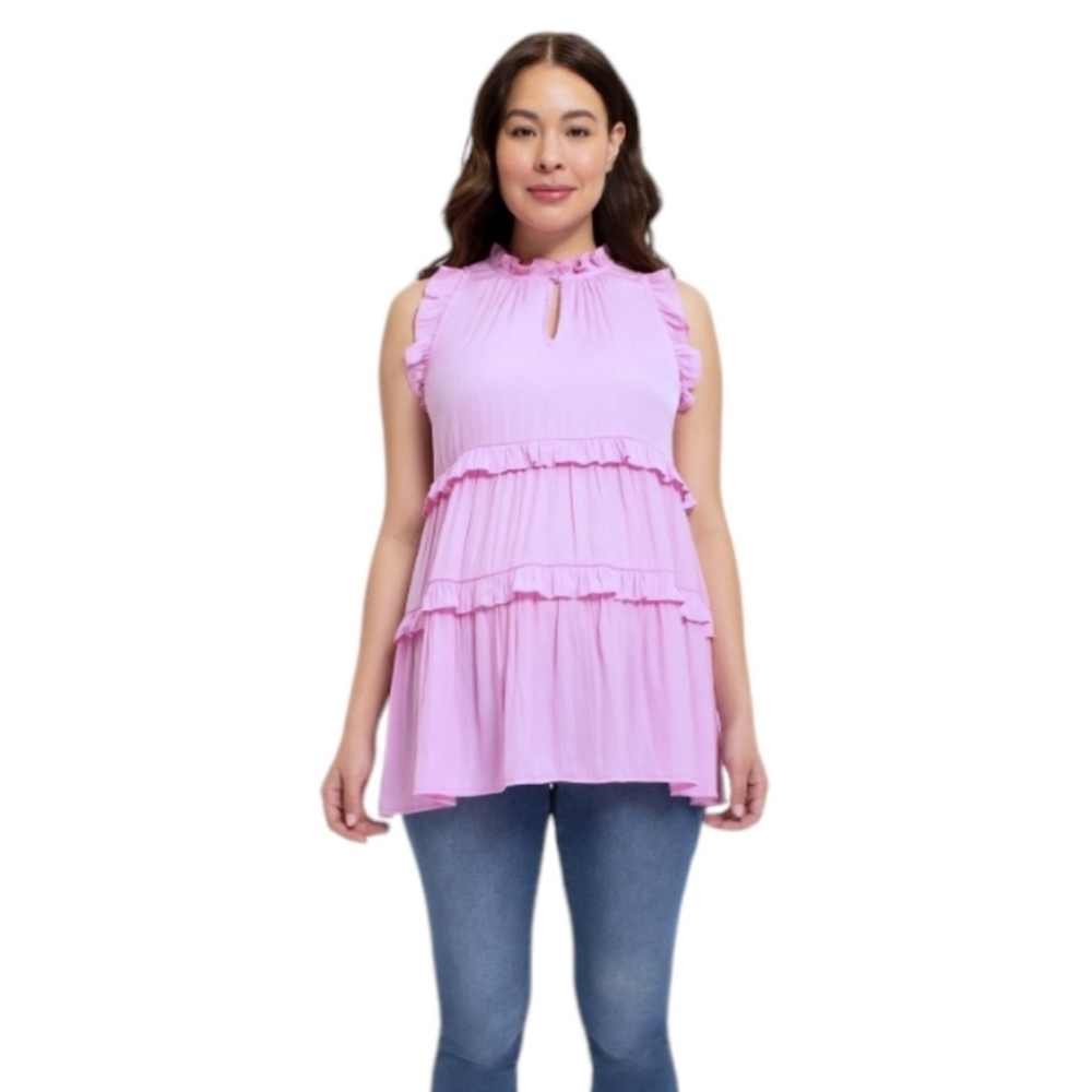 NWT Destination Maternity Tiered Sleeveless Top - Picture 3 of 4